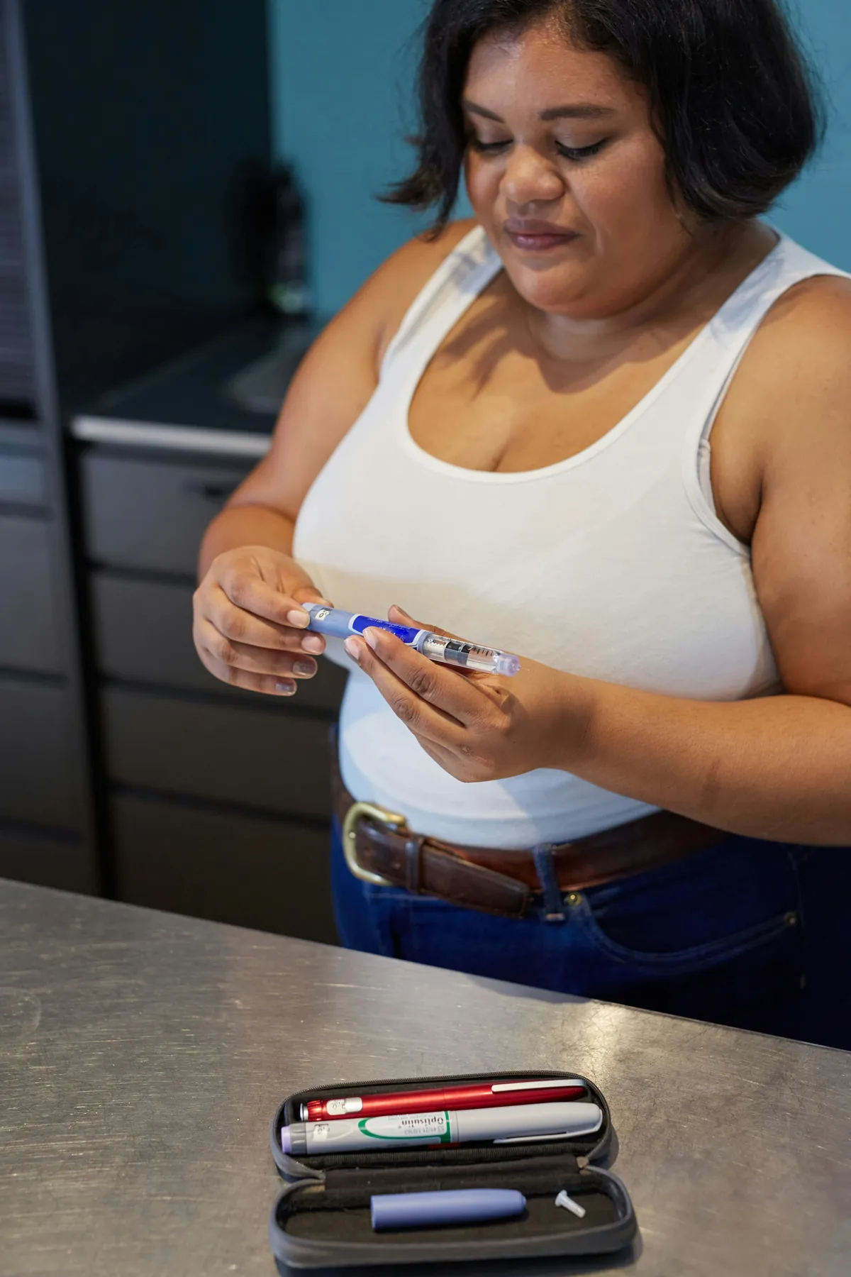 Weight loss medication injection pen, representing GLP-1 and GIP receptor agonist treatments