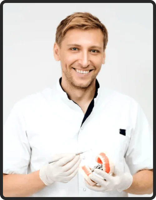 Dental health professional reviewing oral microbiome research